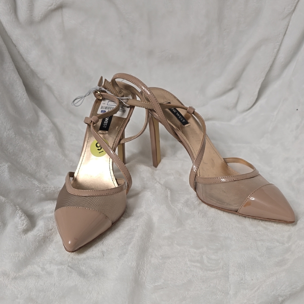 Nine West Nude Strappy Heels